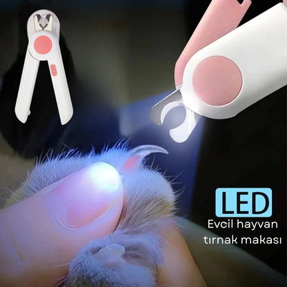 LED Işıklı Profesyonel Evcil Hayvan Tırnak Makası