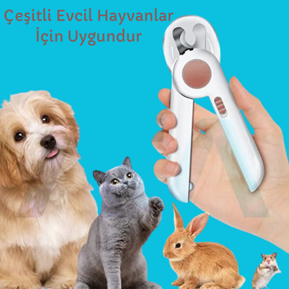 LED Işıklı Profesyonel Evcil Hayvan Tırnak Makası