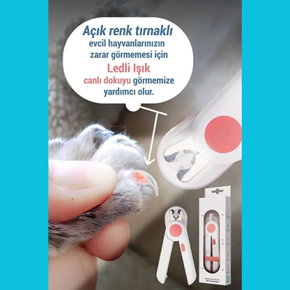 LED Işıklı Profesyonel Evcil Hayvan Tırnak Makası